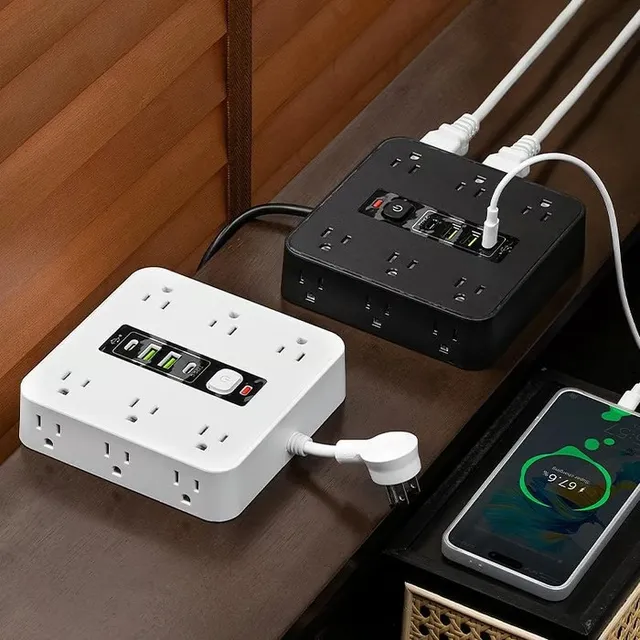 ⚡16 in 1 power strip with switch & surge protection,etl listed fireproof power strip ⚡16 in 1 power strip with switch & surge protection,etl listed fireproof power strip